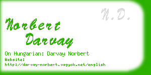 norbert darvay business card